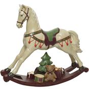 <strong></strong> Rocking Horse Decoration White 48cm image