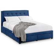 <strong></strong> Fullerton Fabric Bedstead With Storage Blue (Multiple Sizes) image