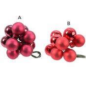 <strong></strong> Baubles On Wire Christmas Red 2cm (Choice Of 2) image