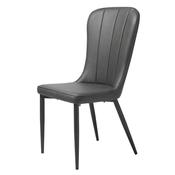 <strong></strong> Hugo Dining Chair Faux Leather Dark Grey image