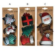 <strong></strong> Stainless Steel Cookie Cutter Silver (Set Of 3) 8cm (Choice Of 3) image