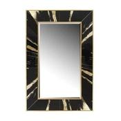 <strong>MINDY BROWNES</strong> Vesna Rectangular Mirror with Black Base, Gold Surround, and Gold Finish image