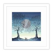 <strong>ARTKO</strong> Hope Moon II 43.5cm x 43.5cm Picture By Catherine J Stephenson With White Frame image