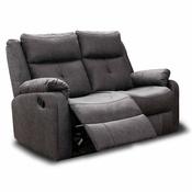 <strong></strong> Velino 2 Seater Manual Reclining Sofa Faux Suede Anchor Grey image