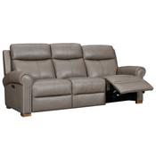 <strong></strong> Giorgio Electric Reclining 3 Seater Sofa Leather Category 15(S) Mushroom With Chrome Studs