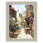 <strong>ARTKO</strong> Side Street Café 73cm x 93cm Picture By The Macneil Studio Beige Frame