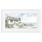<strong>ARTKO</strong> Lobster Pot Cottage 49cm x 29cm Picture By The Macneil Studio White Frame