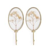 <strong>MINDY BROWNES</strong> Floral/Butterfly Wall Hangings Glass (Set Of 2) image