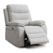 <strong></strong> Blasket Electric Reclining Armchair Fabric Light Grey image