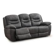 <strong></strong> Sardinia 3 Seater Electric Reclining Sofa Faux Suede Grey image
