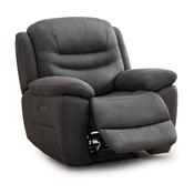 <strong></strong> Sardinia Electric Reclining Armchair Faux Suede Grey image