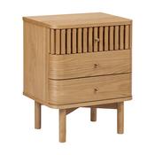 <strong></strong> Sanremo 3 Drawer Bedside Locker Oak (Multiple Colours)