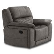 <strong></strong> Albrun Electric Reclining Armchair Faux Suede Dark Grey image