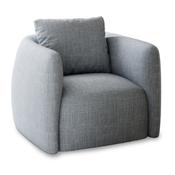 <strong></strong> Chios Swivel Armchair Fabric Grey