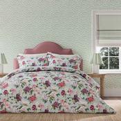 <strong>SANDERSON</strong> Summer Peony Reversible Duvet Cover Set Vinyard Rose (Multiple Sizes) image