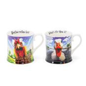 <strong>TIPPERARY CRYSTAL</strong> Eoin O'Connor Beyond The Herd Tankards (Set Of 2) Cockerels &amp; Ducks