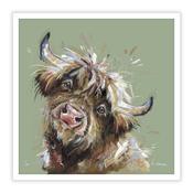 <strong>ARTKO</strong> Mini Moo 84.5cm x 84.5cm Picture By Ashley Saunders White Frame image
