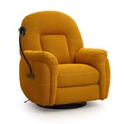 <strong></strong> Solden Electric Reclining Swivel Armchair With Phone Holder Fabric (Multiple Colours)