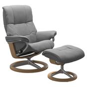 <strong>STRESSLESS</strong> Mayfair Small Chair With Signature Base &amp; Footstool Paloma Leather