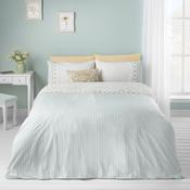 <strong>CATHERINE LANSFIELD</strong> Embroidered Daisy Duvet Cover Set Sage Green (Multiple Sizes) image