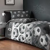 <strong>CATHERINE LANSFIELD</strong> Football Reversible Duvet Cover Set Grey (Multiple Sizes) image