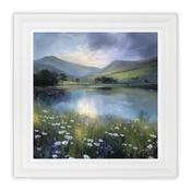 <strong>ARTKO</strong> The Waters Edge II 61cm x 61cm Picture By Simon Hartley White Frame image