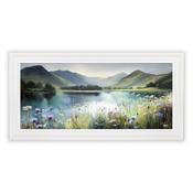 <strong>ARTKO</strong> Lakeland Dawn 111cm x 56cm Picture By Simon Hartley White Frame image