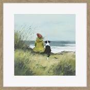 <strong>ARTKO</strong> Coastal Companions 42cm x 42cm Picture By Lucy Hart Wooden Frame