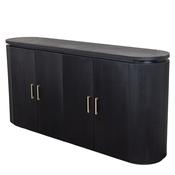 <strong></strong> Gabriella 4 Door Sideboard Black