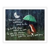 <strong>ARTKO</strong> Artko Kindness 32cm x 26cm Picture By Fox Under Moon Series White Frame image