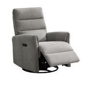 <strong></strong> Texan Electric Reclining Swivel Rocker Fabric Light Grey image
