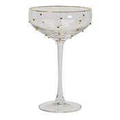 <strong></strong> Cocktail Glass With Gold Dot image