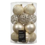 <strong></strong> Baubles In Tube Pear 8cm (Set Of 16) image