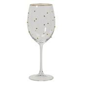 <strong></strong> Wine Glass With Gold Dot image