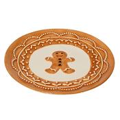<strong></strong> Breakfast/Side Plate With Gingerbread Man 16cm image