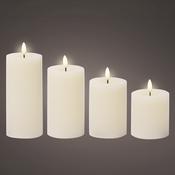 <strong></strong> LED Wax Candle Cream 17.5cm (Set Of 4) image