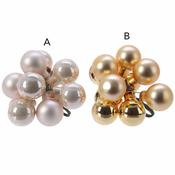 <strong></strong> Baubles On Wire Pearl &amp; Gold 2cm (Choice Of 2) image