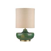 <strong>MINDY BROWNES</strong> Mia Table Lamp Green Base With Beige Linen Shade image