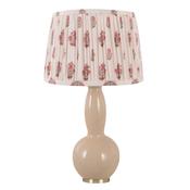 <strong>MINDY BROWNES</strong> Ivy Table Lamp Beige Base With Multi-Coloured Pleated Shade image