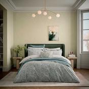 <strong>BEDECK OF BELFAST</strong> Celina Reversible Duvet Cover Set Celadon &amp; Olive (Multiple Sizes) image