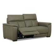 <strong></strong> Tuscany 2 Seater Electric Reclining Sofa With USB Charging Port Leather Category 20 BX &amp; NW image