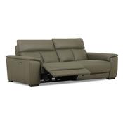 <strong></strong> Tuscany 3 Seater Electric Reclining Sofa With USB Charging Port Leather Category 20 BX &amp; NW image