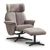 <strong></strong> Darling Swivel Recliner &amp; Footstool Fabric (Multiple Colours) image