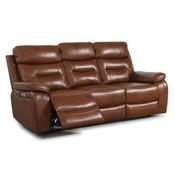 <strong></strong> Bassano 3 Seater Electric Reclining Sofa Leather Tan image