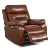 <strong></strong> Bassano Electric Reclining Armchair Leather Tan image