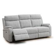 <strong></strong> Formello 3 Seater Electric Reclining Sofa Fabric Silver image
