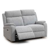 <strong></strong> Formello 2 Seater Electric Reclining Sofa Fabric Silver image