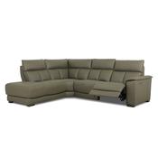 <strong></strong> Tuscany 4+ Seater Electric Reclining Corner Sofa With Terminal Chaise LHF Leather Category 20 BX/NW image
