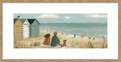 <strong>ARTKO</strong> Beach Day 62cm x 32cm Picture By Lucy Heart Wooden Frame