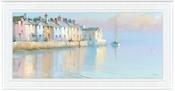 <strong>ARTKO</strong> Pastel Harbour 115cm x 60cm Picture By Irene Glenys White Frame